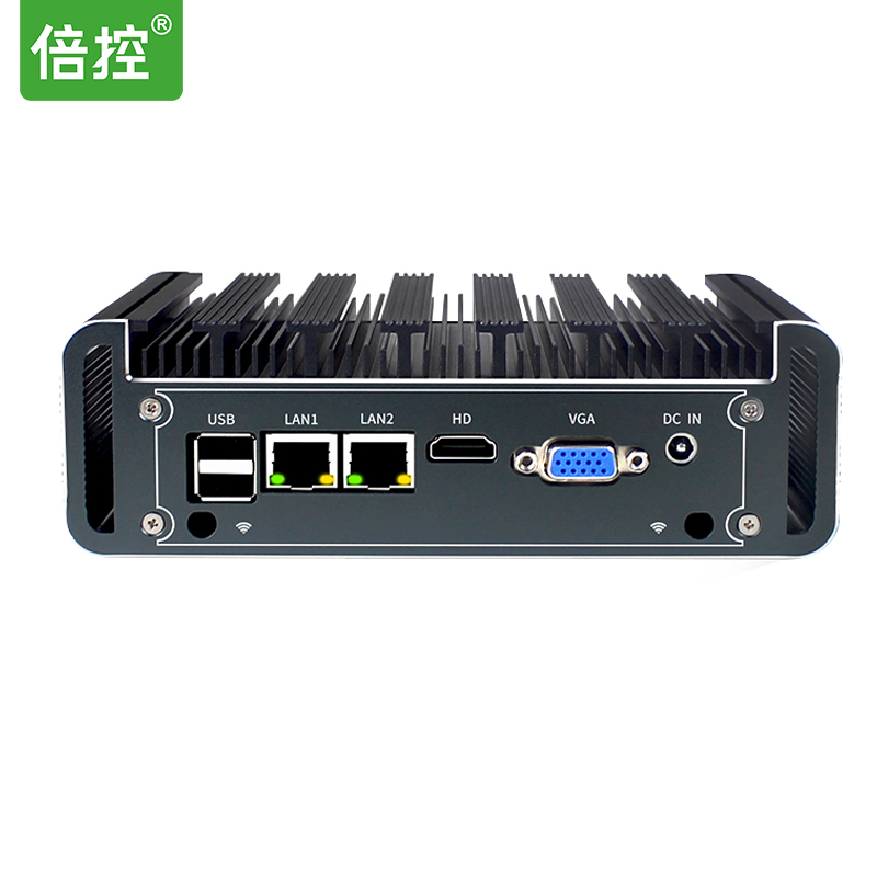 倍控G590-2COM-LAN雙網(wǎng)雙串口迷你工控電腦主機I3-4005U/I5-4200U/I5-5200U雙核