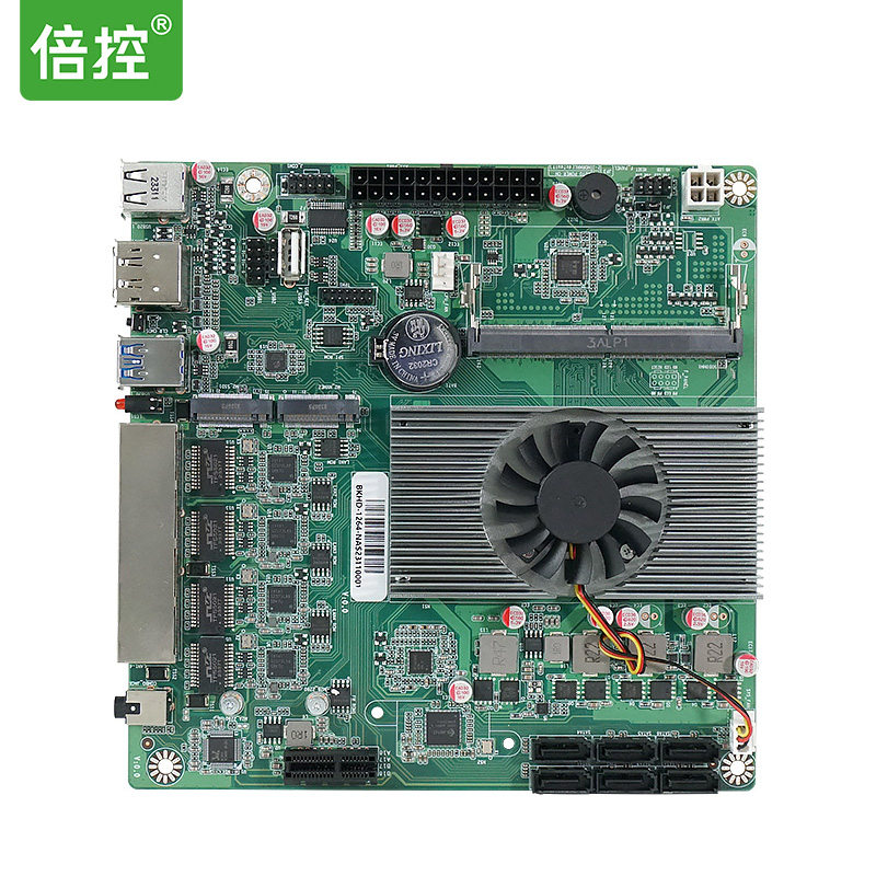 BKHD-1264-NAS倍控N100黑群暉ITX主板工控機(jī)軟路由QNAS存儲(chǔ)服務(wù)器12代U雙M.2六6盤sata intel I3-N305